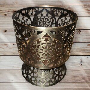 Better Homes and Gardens Metal Bronze Pedestal Block Candle Holder
